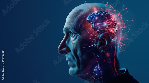 Advanced Visualization of Human Brain Activity in Senior Man