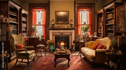 elegant victorian house interior © vectorwin