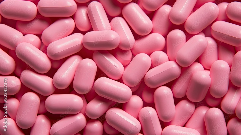 rows pink pills