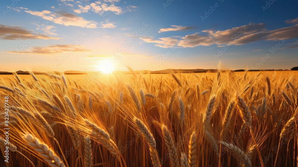 sun wheat rice white