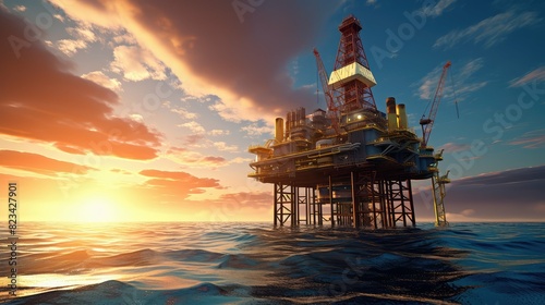 platform barrel of oil photo