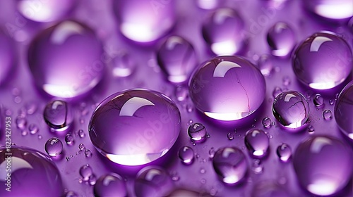 shot purple water drops