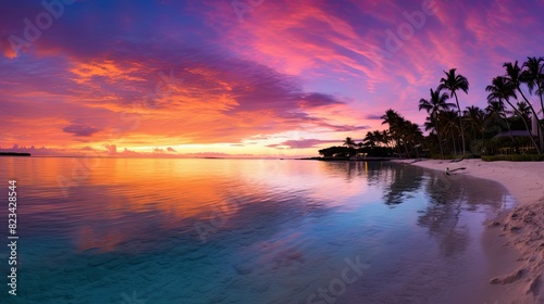 sky pink water