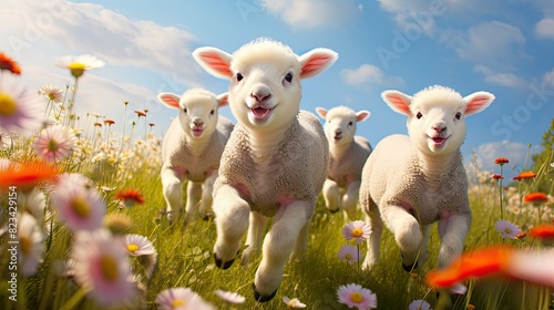 wool lamb sheep farm photo