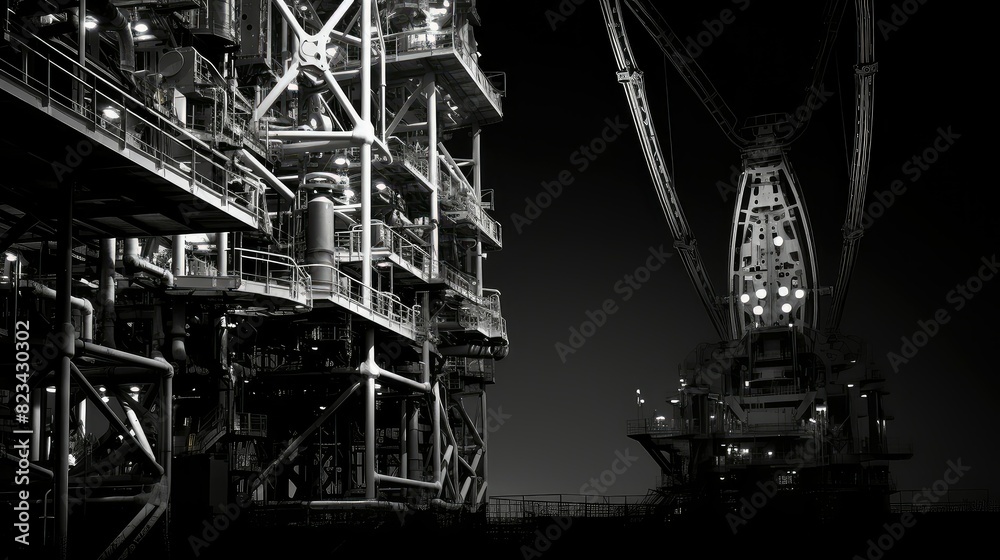 industrial oil and gas black and white industrial oil and gas black and white