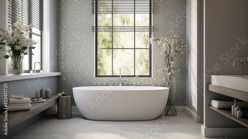 freestanding grey wallpaper