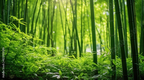 forest growing bamboo