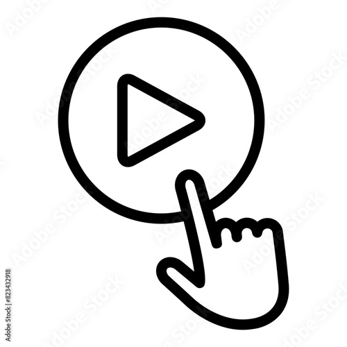 Play icon. Subscribe icon. Icon about podcasts