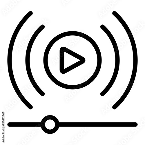 Streaming icon. Icon about podcasts