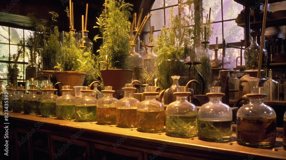 Fototapeta premium eucalyptus essential oil distillation