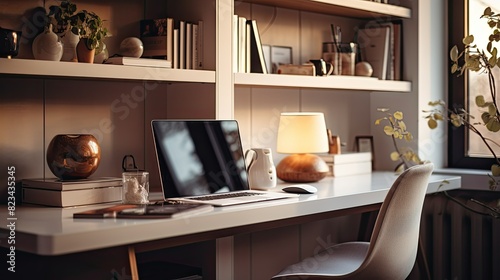 design blurred home office interior © vectorwin