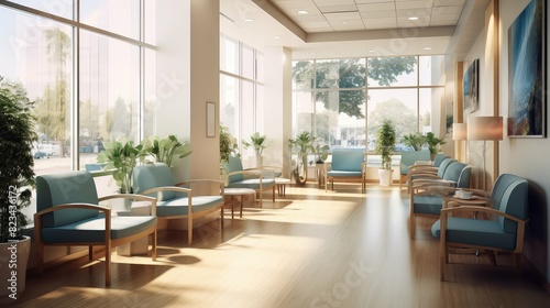 clinic medical interior building © vectorwin