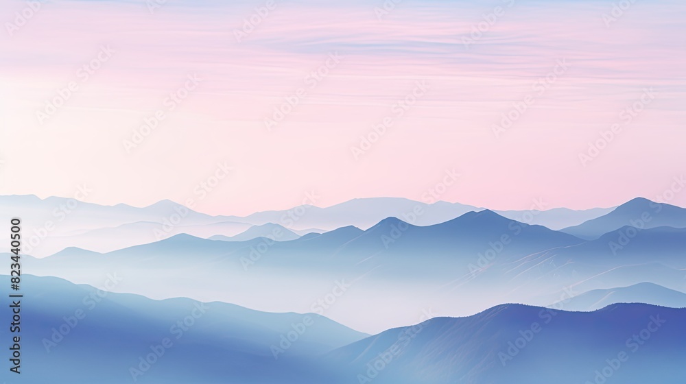 Fototapeta premium mountain pastel lines