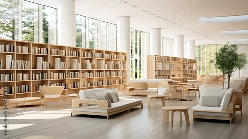 functional library interior