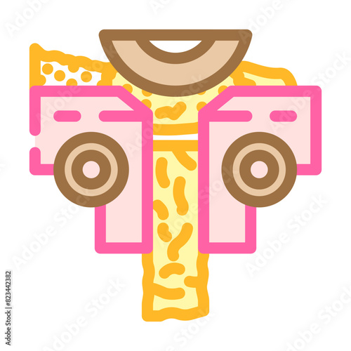 pressing wood pellets color icon vector. pressing wood pellets sign. isolated symbol illustration