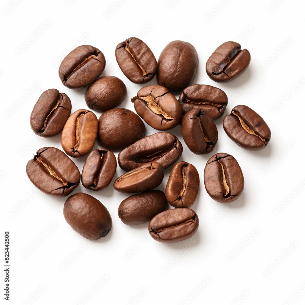 coffee beans isolated on white