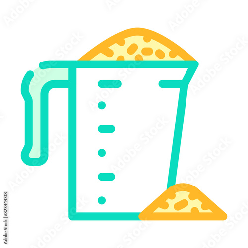 granules wood pellets color icon vector. granules wood pellets sign. isolated symbol illustration