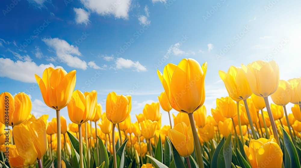 Fototapeta premium blooming tulip yellow