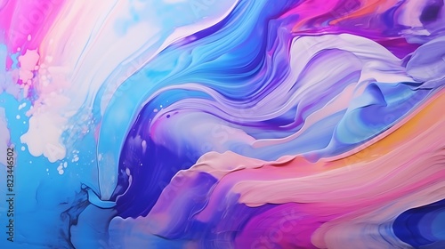Abstract background of creative colorful painting in studio photo