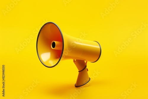 a yellow megaphone on a yellow background