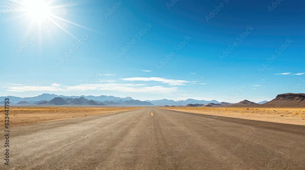 Naklejka premium sand road sun