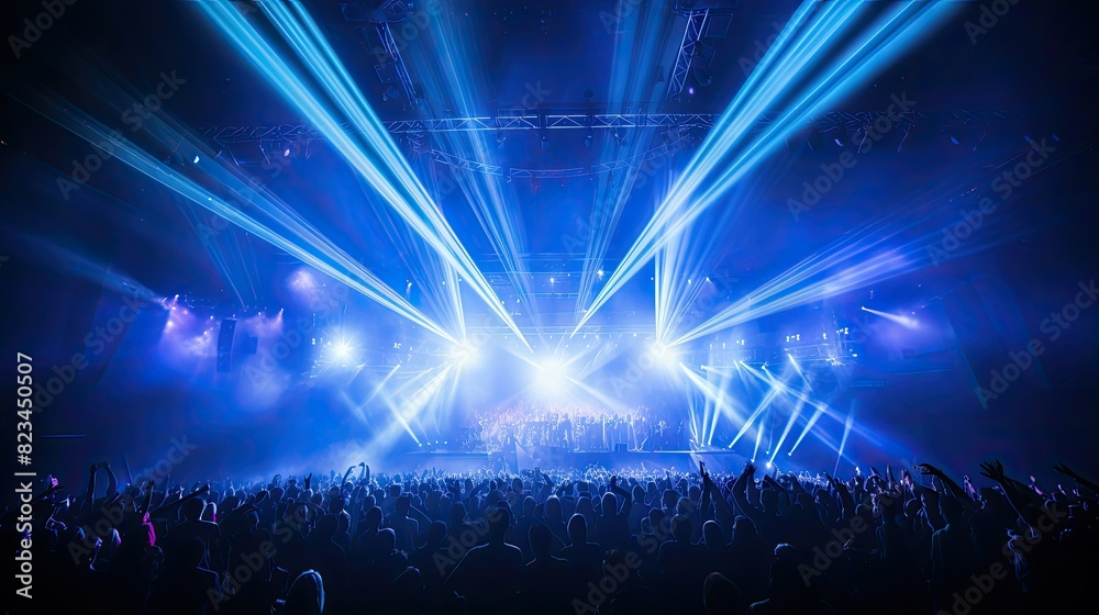 Obraz premium concert blue beams