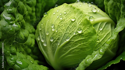green organic cabbage vegetable