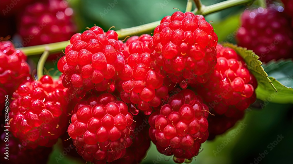 growing bush raspberry fruit growing bush raspberry fruit