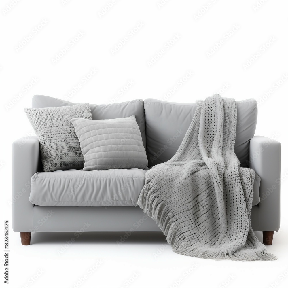 Obraz premium gray sofa isolated on white