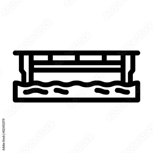 plate girder bridge line icon vector. plate girder bridge sign. isolated contour symbol black illustration