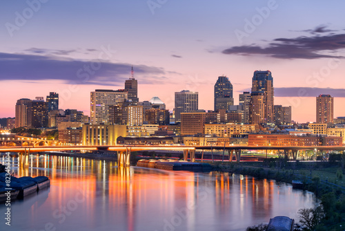 Saint Paul, Minnesota, USA at Dusk photo