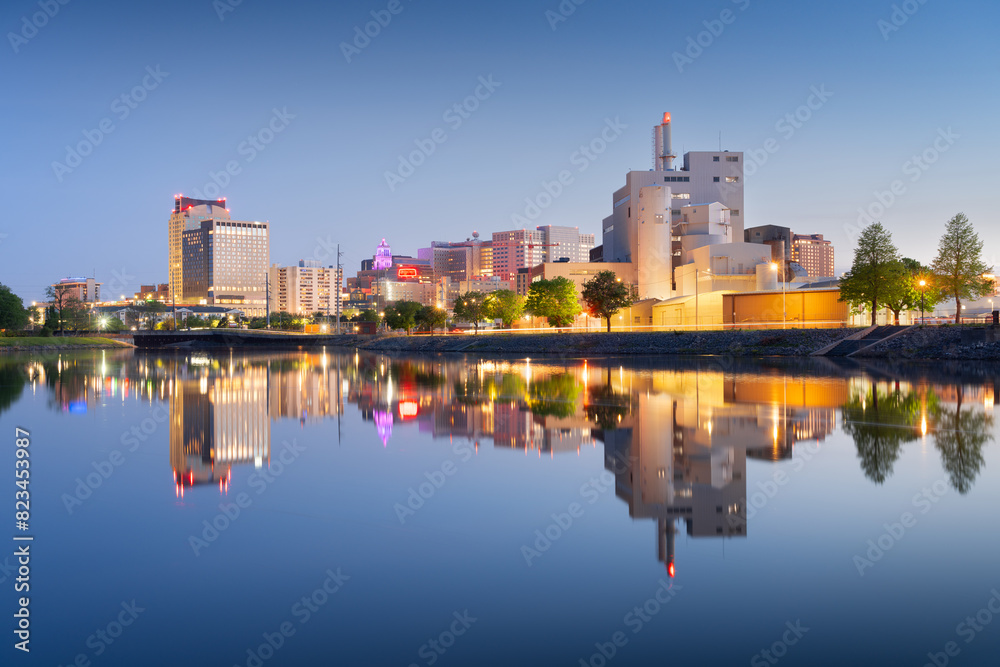 Rochester, Minnesota, USA Cityscape on the Zumbro River