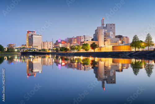 Rochester  Minnesota  USA Cityscape on the Zumbro River