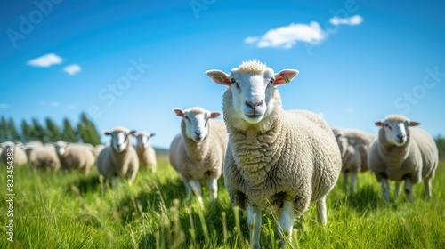 grazing animal sheep farm photo
