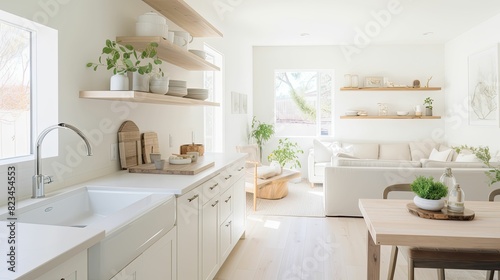 bright blurred white interior home