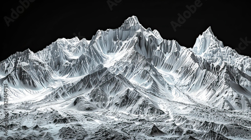 Modern nature national park background wallpaper, backdrop, texture, Wrangell-St. Elias, Alaska, USA, America, isolated. LIDAR model, elevation scan, topography map, 3D render, template, aerial, drone photo