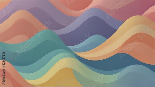 Abstract Pastel Colors Wave Background. Made with Generative AI Technology