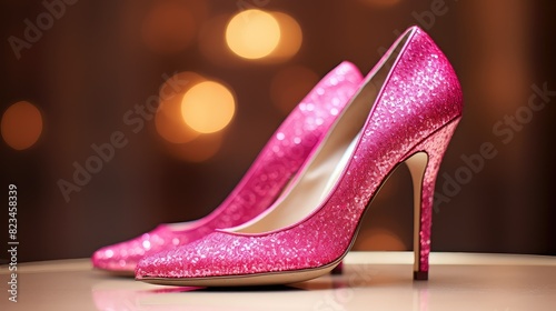 vibrant hot pink glitter