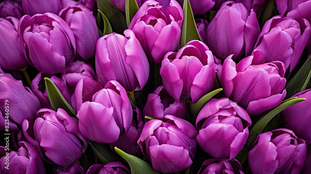 Obraz premium bloom purple tulip background