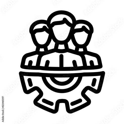 workforce planning business process line icon vector. workforce planning business process sign. isolated contour symbol black illustration