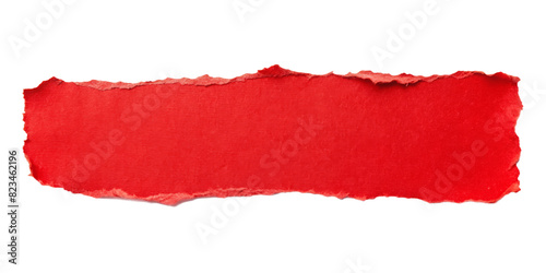 Obraz na płótnie red torn paper isolated on transparent background w salonie