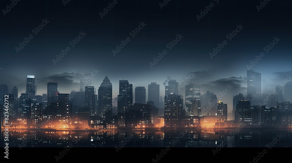 Fototapeta premium cityscape smoke light