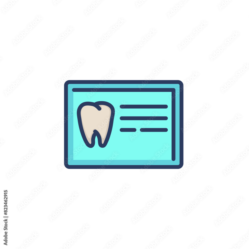 Dental report line icon. Tooth on paper with text, document, insurance isolated outline sign. Dentist job, healthy teeth, dentistry concept. Vector illustration, symbol element for web design Dental report line icon. Tooth on paper with text, document, insurance isolated outline sign. Dentist job, healthy teeth, dentistry concept. Vector illustration, symbol element for web design