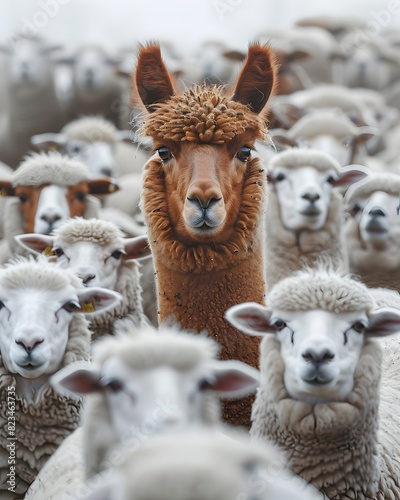 Llama Standing Out in a Flock of Sheep - Generative ai