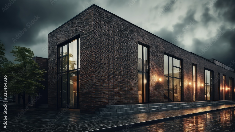 facade dark gray brick facade dark gray brick