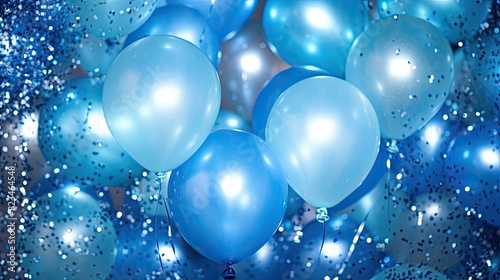 celebration blue party balloons