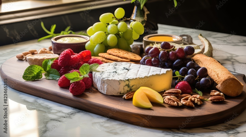 cheese dark wood cutting board