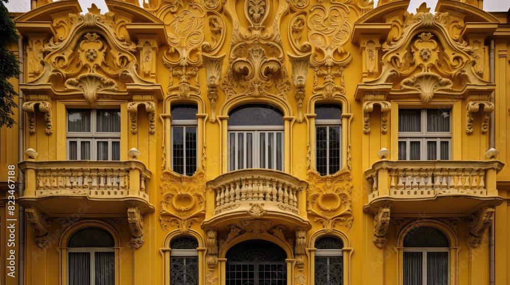 Fototapeta premium decorative yellow building
