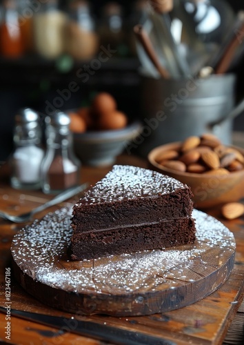 Torta Caprese: A flourless chocolate and almond cake, often dusted with powdered suga