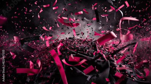 cannon black and pink confetti photo